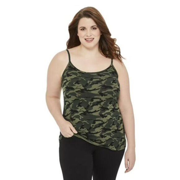 Set of 3 - George Green Camouflage Tops: 2 Basic Scoop Tank Tops, 1 Core Camis - Picture 9 of 11